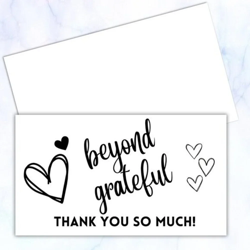 ♥️ 5x25 / 50 Thank Thank You Cards